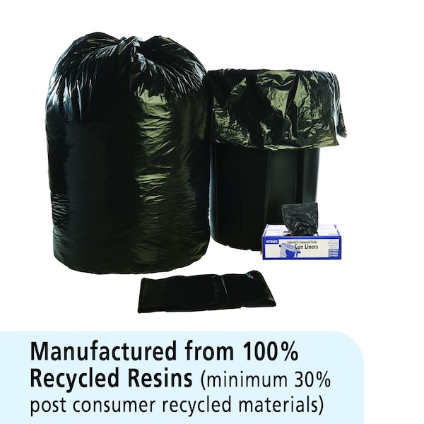 Stout By Envision 56 gal Trash Bags, Brown/Black, 100 PK - T4349B15