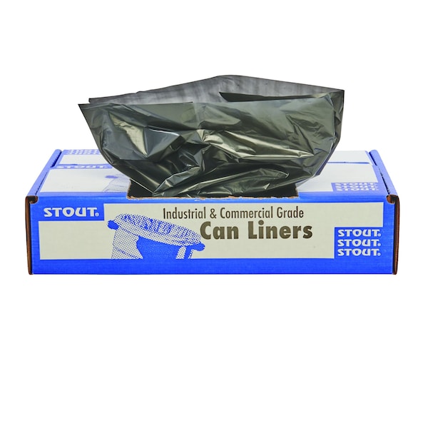 Stout By Envision 56 gal Trash Bags, Brown/Black, 100 PK - T4349B15