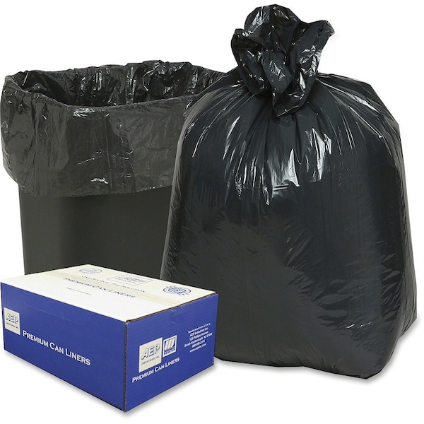 Webster 16 gal Trash Can Liners, S, Black, 500 PK - WBI243115B