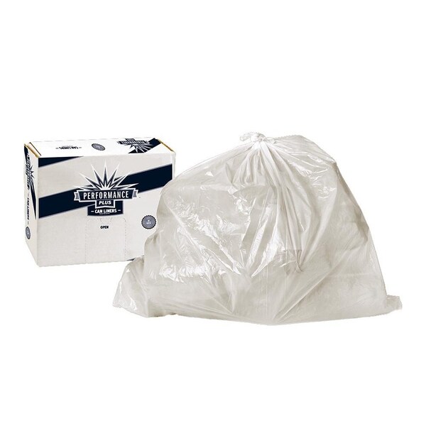 Performance Plus 40x46 .55mil Clear 40-45 gallon Hi-Density liner interleaved roll, 5PK - PH404816N