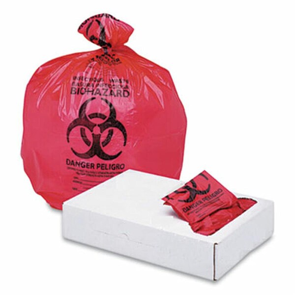Pinpoint 16 gal Linear Low Density Health Care Liners, Red - PI3737128