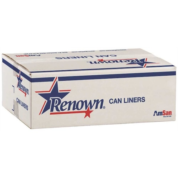 Renown 45 Gal. 16 mic 40 in. x 48 in. Black Can Liner, 250PK - REN14535