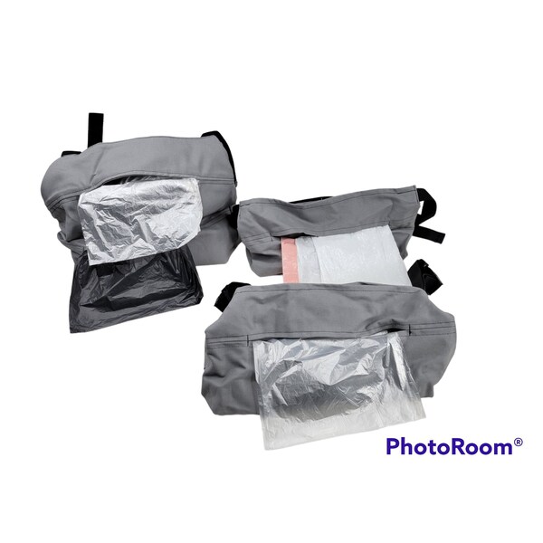T-Bags Waist 1pocket Grey TrashBag Dispenser - 3002