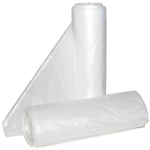 Aluf Plastics HiLene AntiMicrobial Coreless Can Liner, 7 to 10 gal Capacity, HDPE, Clear - HCR-242406C
