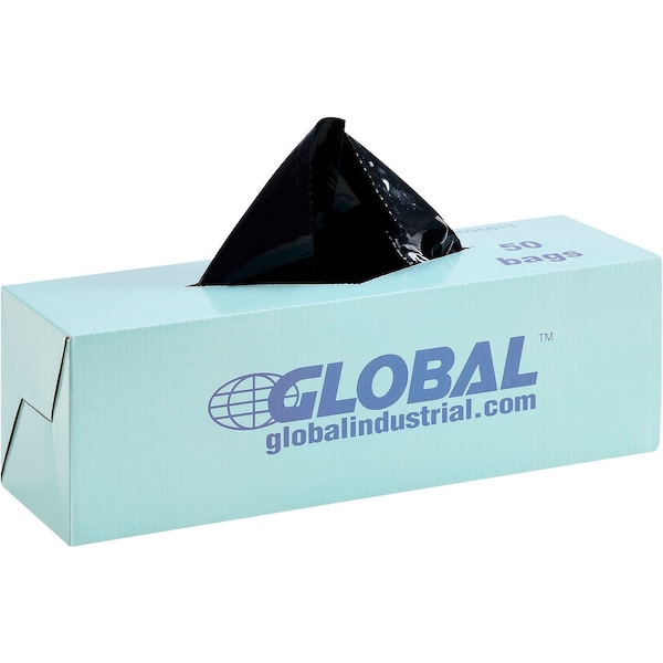Global Industrial Trash Bags, Black, 50 PK - 695813