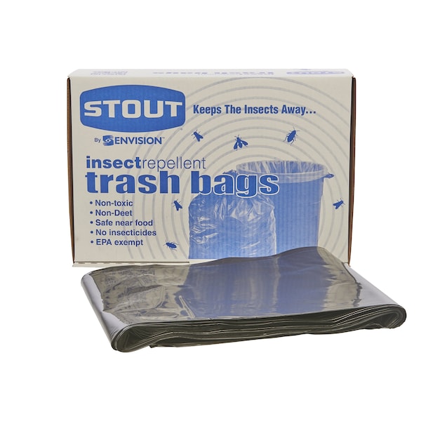 Stout By Envision 35 gal Trash Bags, Black, 80 PK - P3345K20