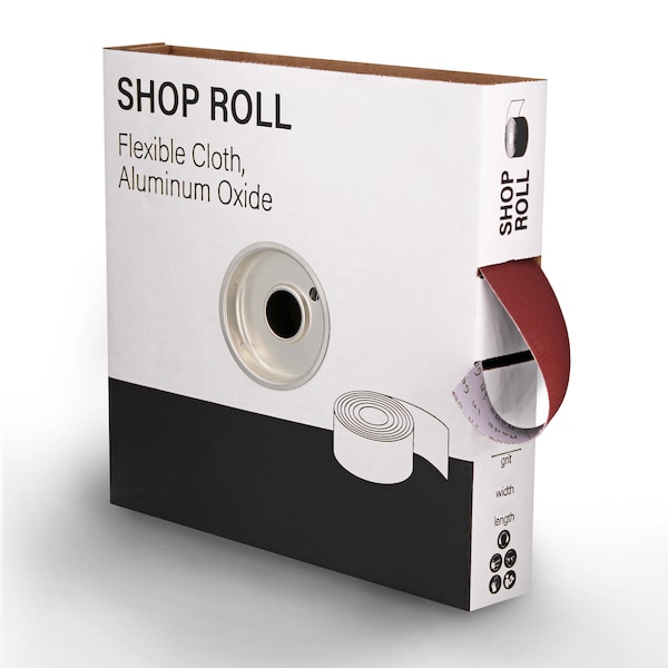Rollo abrasivo Vsm, AO, 60 granos, 1"x50 yardas, Br - 332646.
