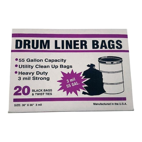 Primrose Plastics Primrose Plastics 6792626 55 gal Drum Liner Twist Ties - Pack of 20 - 6792626