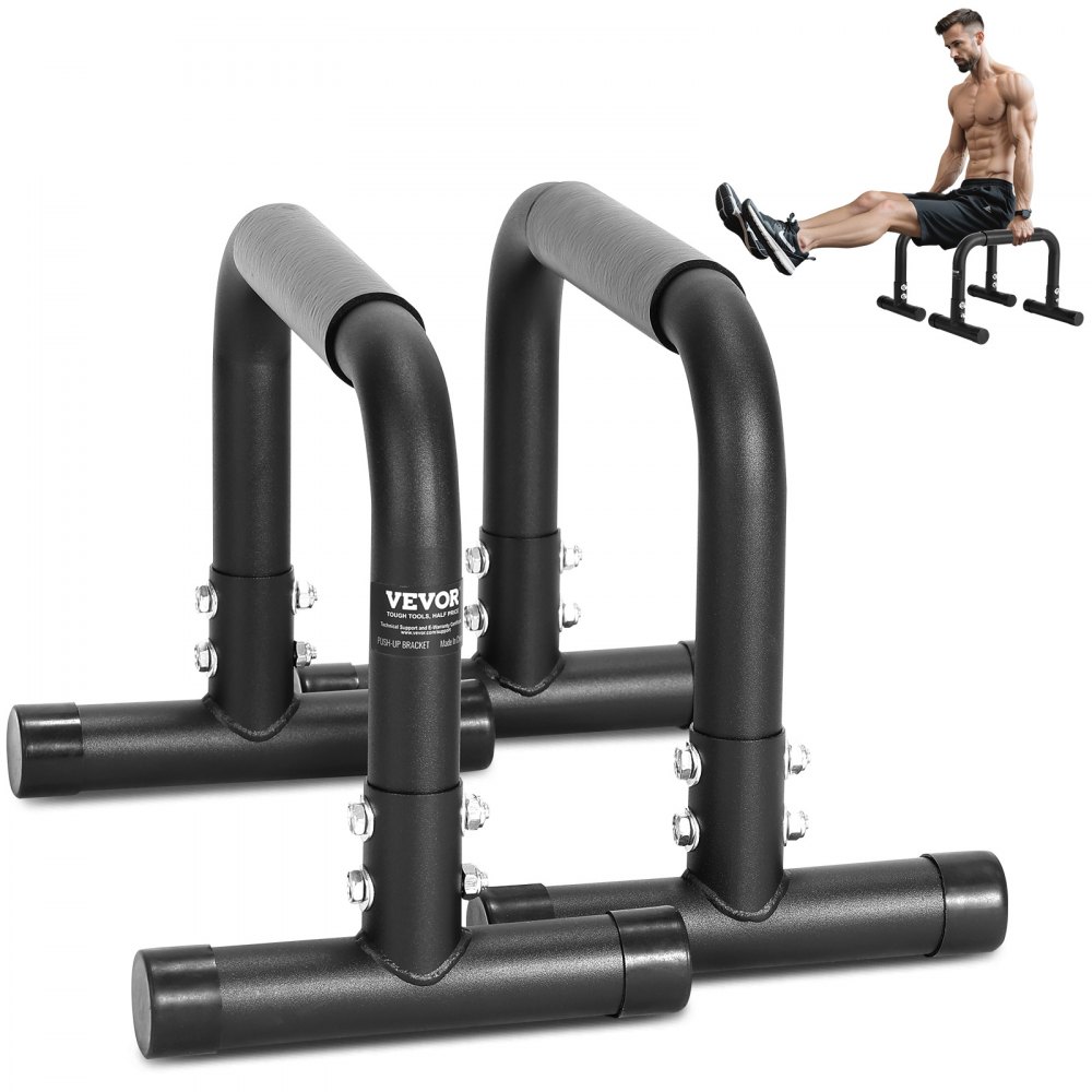 VEVOR Dip Bars, 500 lbs Weight Capacity, Heave Duty Dip Stand Station, Fitness Workout Dip Bar Station Stabilizer Parallette Push Up Stand, Parallel Bars for Strength Training Home Gym Office Outdoor - YJPXSG12YCDL46DNMV0