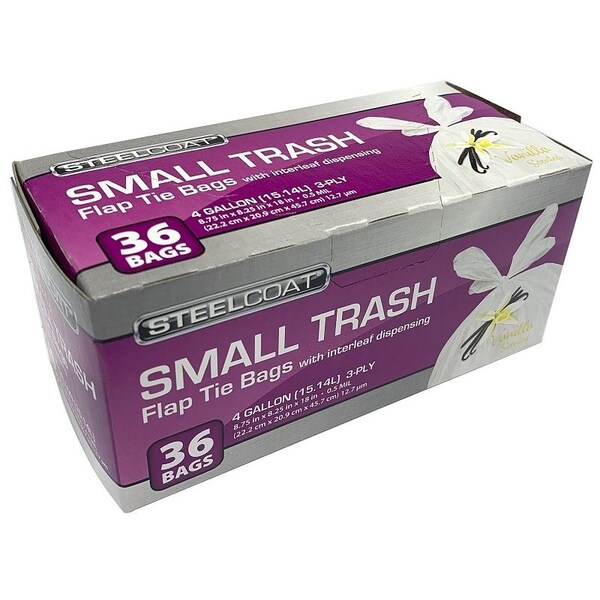 Petoskey Plastics Trash Bag, S, 4 gal, Poly, White - FG-P9934-81