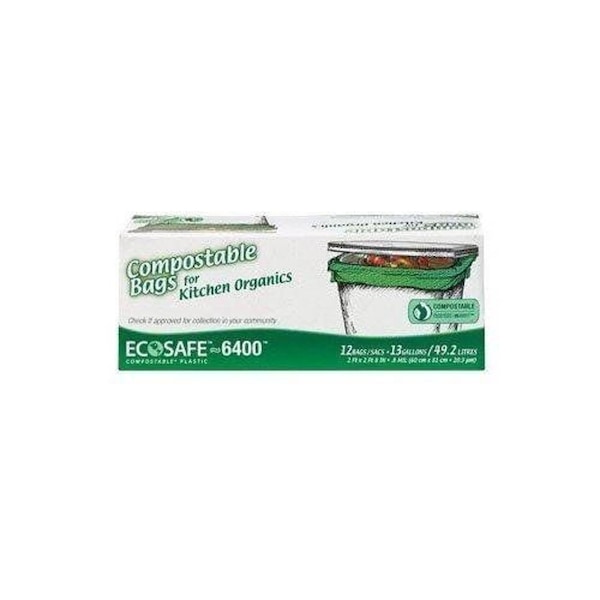 Presto Eco-Safe Eco-Safe Compostable 13 gal Compost Bags Twist Tie 12 pk 0.6 mil - GKL032194