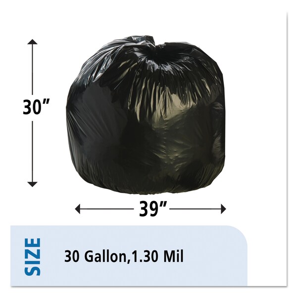 Stout 30 gal Trash Bags, 30 in x 39 in, Extra Heavy-Duty, 1.3 mil, Brown/Black, 100 PK - T3039B13