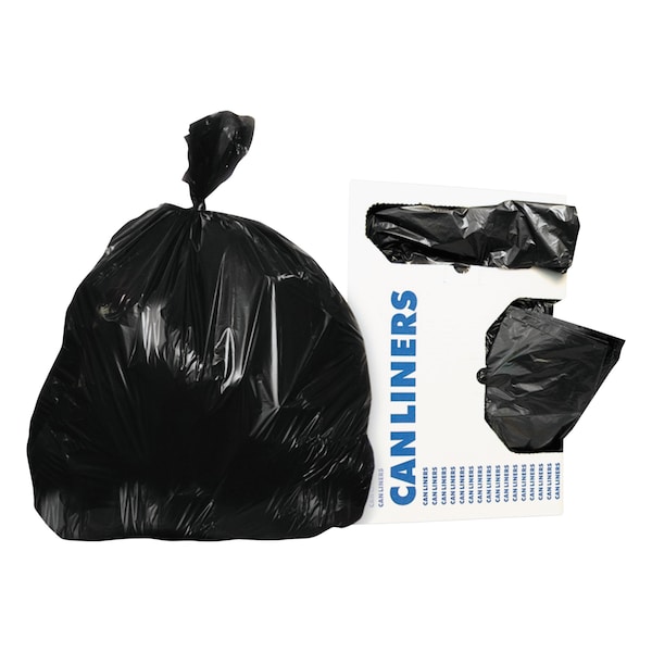 Heritage 30 gal Trash Bags, 30 in x 36 in, Premium, 0.5 mil, Black, 250 PK - H6036MK