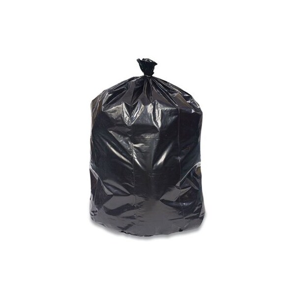 Coastwide REPROCESSED RESIN CAN LINERS, 56 GAL, 1.5 MIL, 43in X 46in, BLACK, 100PK - 420459