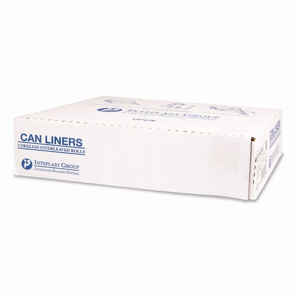 Inteplast Group Institutional Low-Density Can Liners, 33 gal, 0.8 mil, 33inX39in, Natural, Interleaved Roll, 150PK - SL3339XHN