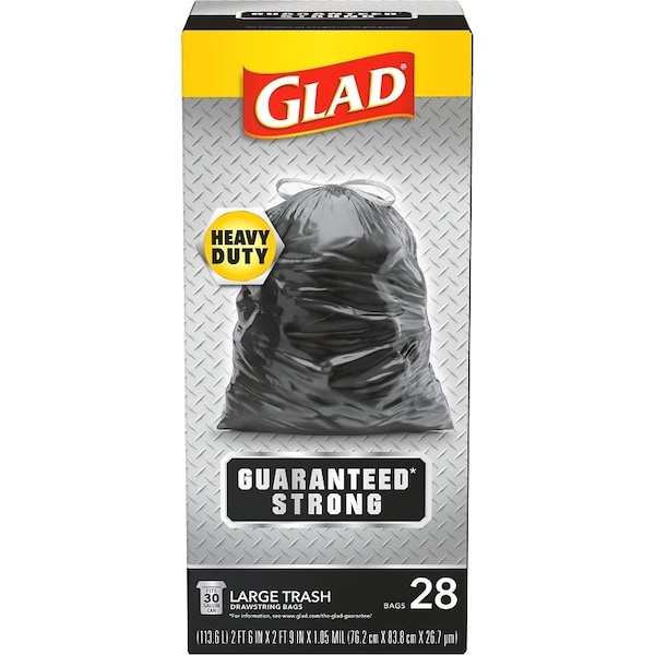 Glad BAG TRASH HD DRWSTRN BLK L 30G, 28PK - 78966