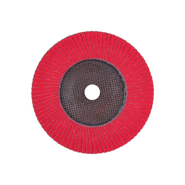 Disco de láminas POLIFAN® de óxido cerámico de Pferd 7" x 5/8-11 Thd. CO-COOL SG STEELOX, 40 grano, plano - 62639.