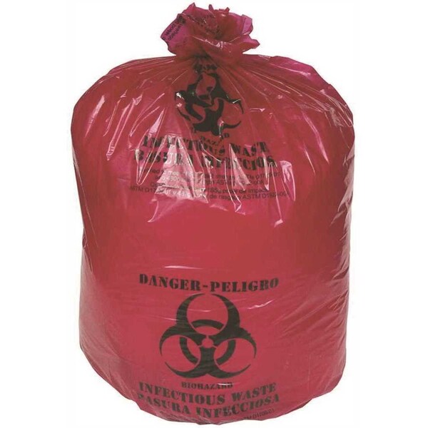 Berry Plastics 36 Gal. High-Density Red Trash Bags, 250PK - HH404816PR