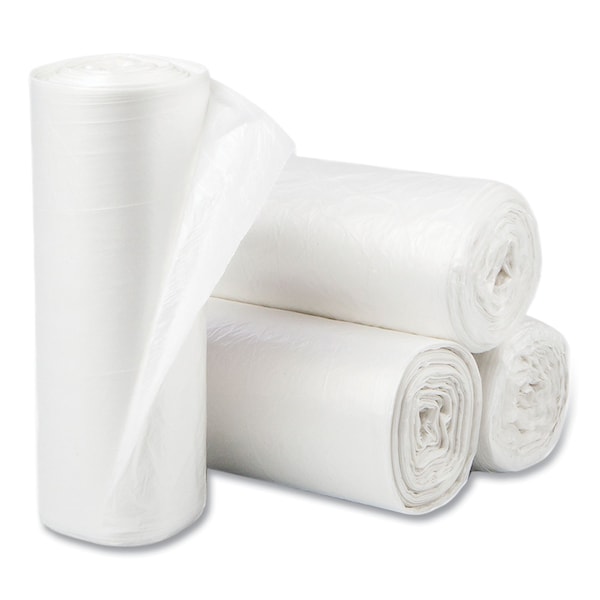 Inteplast Group 60 gal Trash Bags, 38 in x 60 in, Medium-Duty, 12 microns, Clear, 200 PK - S386012N