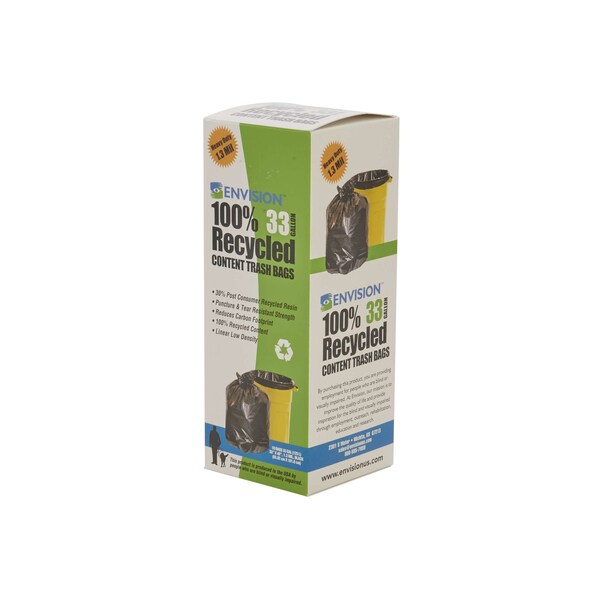 Stout By Envision 33 gal Trash Bags, Brown/Black, 180 PK - T3340K13R