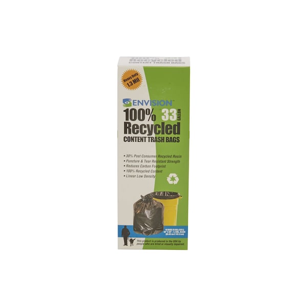 Stout By Envision 33 gal Trash Bags, Brown/Black, 180 PK - T3340K13R