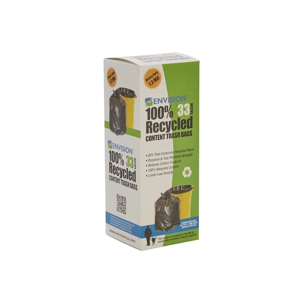 Stout By Envision 33 gal Trash Bags, Brown/Black, 180 PK - T3340K13R