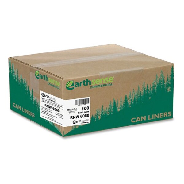 Webster 60 gal Trash Bags, XL, 1.65 mil (42 Micron), Black, 100 PK - WBIRNW6060