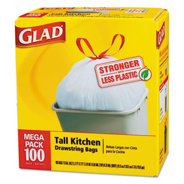 Clorox 13 gal Trash Bags, 9 mil, White - 78526