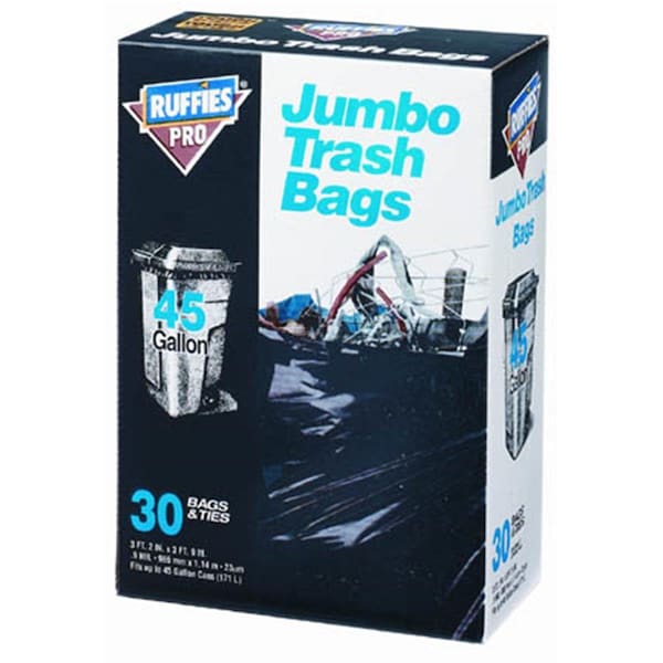 Protectionpro 45 Gallon Jumbo Trash Bags, 30PK - PR3539929