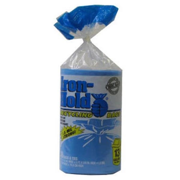Berry Plastics Berry Plastics 618781 30 Count; 13 Gallon; Blue Recycling Bags - 788547