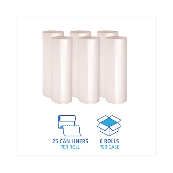 Boardwalk 56 gal Trash Bags, 43 in x 47 in, 19 microns, Natural, 150 PK - V8647ENKR01