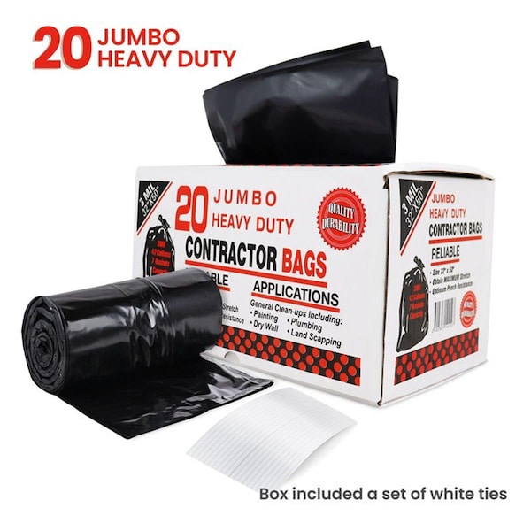 Homecare Products Contractor Trash Bags - 20 Count - HO3982759