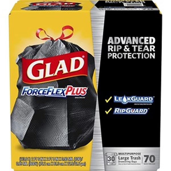 Glad 30 gal Drawstring Outdoor Trash Bags, 70PK - CLO70358