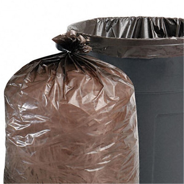 Dendesigns Total Recycled Content Trash Bags 45 gal 1.5mil 40 x 48 Brown 100/Carton - DE9164