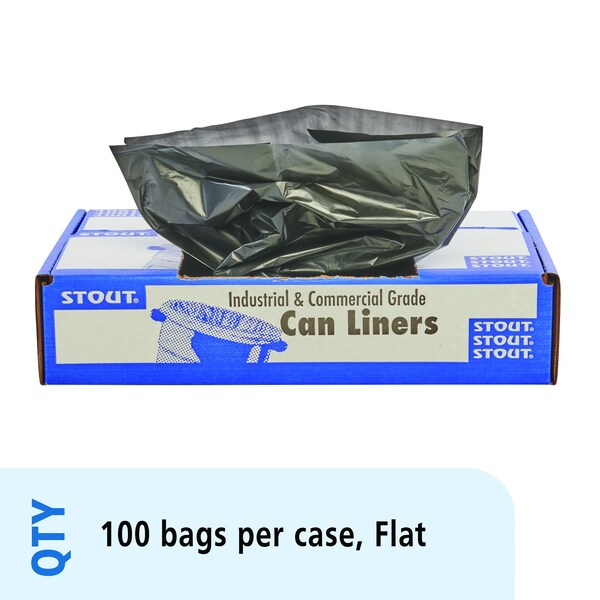 Stout By Envision 33 gal Trash Bags, Brown/Black, 100 PK - T3340B15