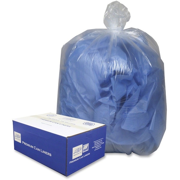 Webster Trash Bags, 9 mil (229 Micron), Clear, 100 PK - WBI404622C