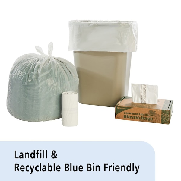 Stout 13 gal Trash Bags, 0.70 mil (18 Micron), White - STOG2430W70