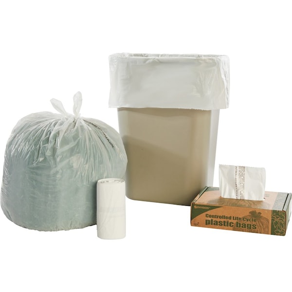 Stout 13 gal Trash Bags, 0.70 mil (18 Micron), White - STOG2430W70