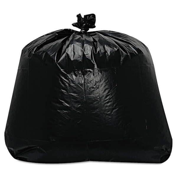 Trinity Plastics 56 gal Trash Bags, 43 in x 47 in, Extra Heavy-Duty, 1.6 mil, Black, 100 PK - 100584