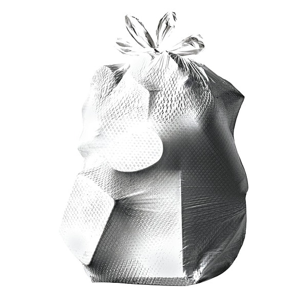 Glad 8 gal Trash Bags, 20 in x 20 in, Heavy-Duty, 0.69 mil, White, 26 PK - 70403