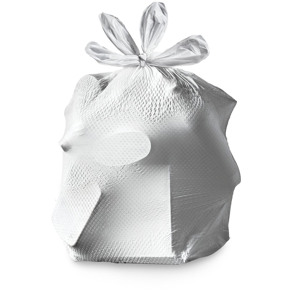 Glad 8 gal Trash Bags, 20 in x 20 in, Heavy-Duty, 0.69 mil, White, 26 PK - 70403