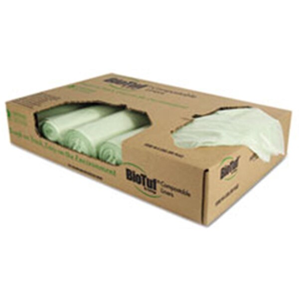 Unisan HER 32 gal 1 Mil Biotuf Compostable Bags, Light Green - 34 x 48 in. - 100 Per Case - Y6848YER01