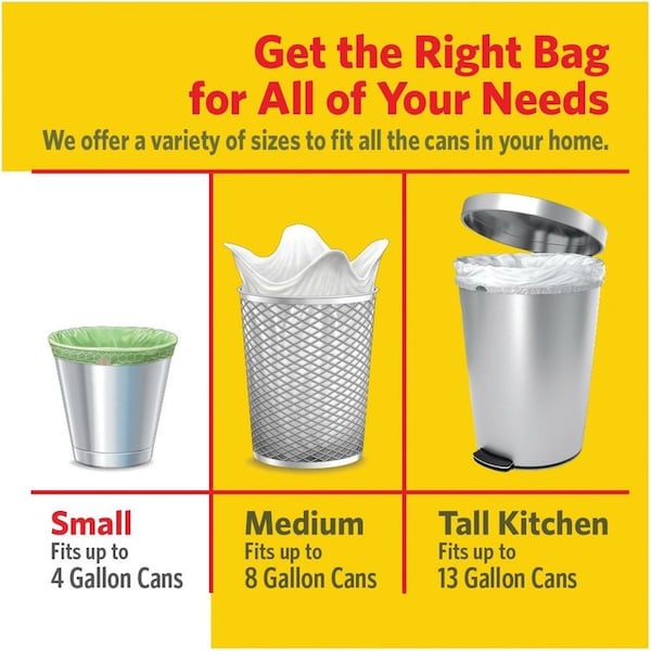 Glad 4 gal Trash Bags, 0.78 mm, Green - CLO79120
