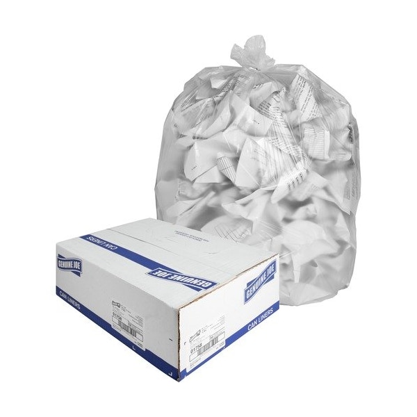 Genuine Joe Genuine Joe High Density Can Liners, 40-45 Gal, 40inx48in, CL, 10PK - GJO01758