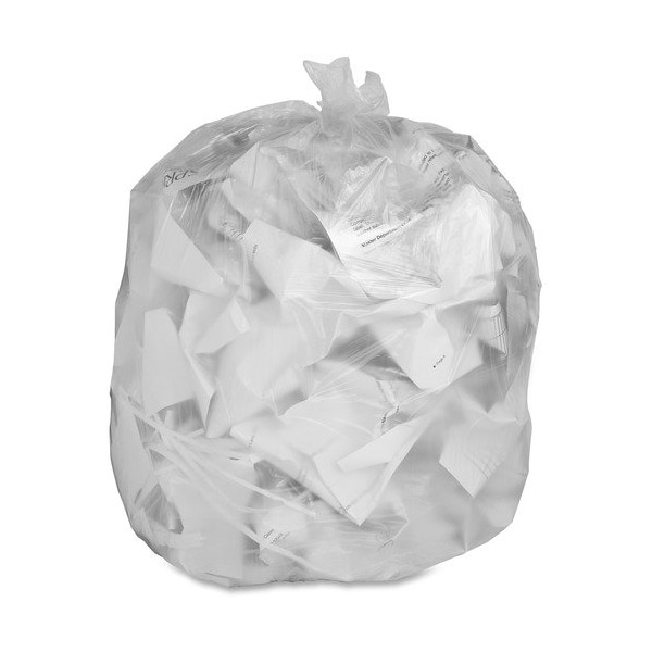 Genuine Joe Genuine Joe Can Liners, 31-33 Gal, 9mic/.35mil, 33inx39in, Translucent, 500PK - GJO70012