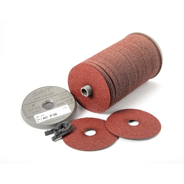 United Abrasives - Sait Disco de Fibra AO 4-1/2" x 7/8" 24 Granos Oxido de Aluminio - 52424