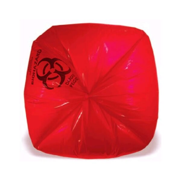 Heritage Bag 24X32 Healthcare Red 1.30 Mil Flat Pack Can Liners 12-16 Gallon, 500PK - A4832PR