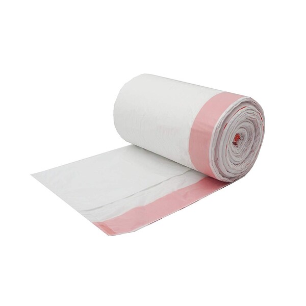 Inteplast Ibs IBS 41x42.5 1.0 mil White 55 gallon Draw Tape Liner, 5PK - DT55GALW