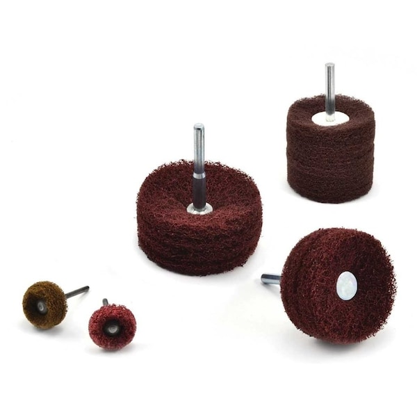 Superior Abrasives Rueda de Disco Satinado 1/8" Mandril 1-1/2" Óxido de Aluminio Fino - 40439