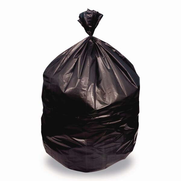 Heritage Linear Low Density Can Liners, 56 gal, 1.5 mil, 46ft x 50in, Black, 100PK - H9250AK